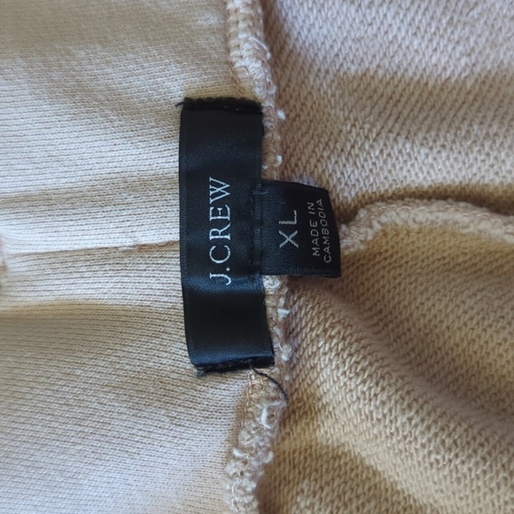 J Crew University Terry Trouser Light Beige Size XL - Picture 2 of 8